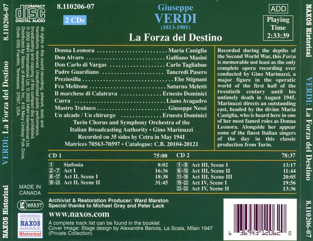 Verdi: La Forza del Destino cover art