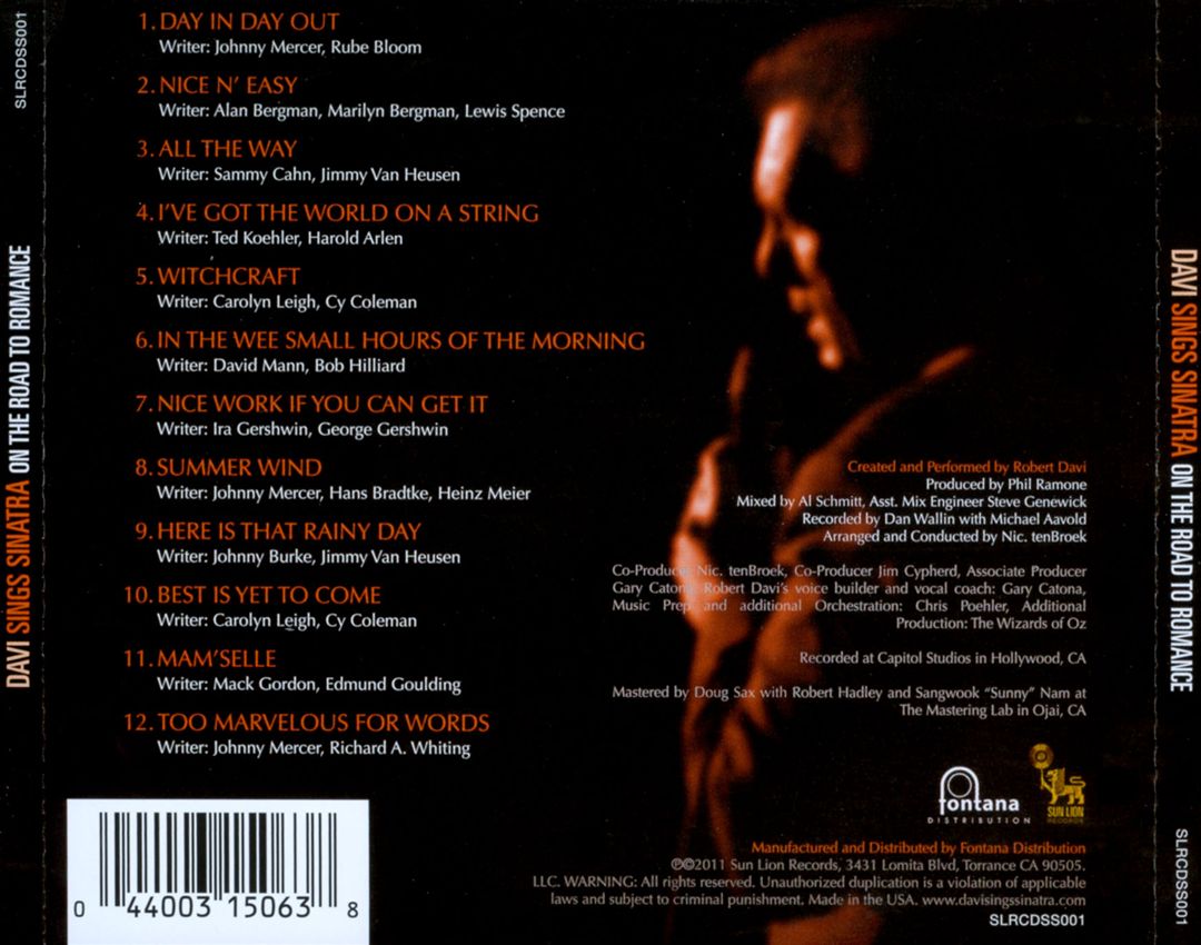 Davi Sings Sinatra: On the Road to Romance cover art