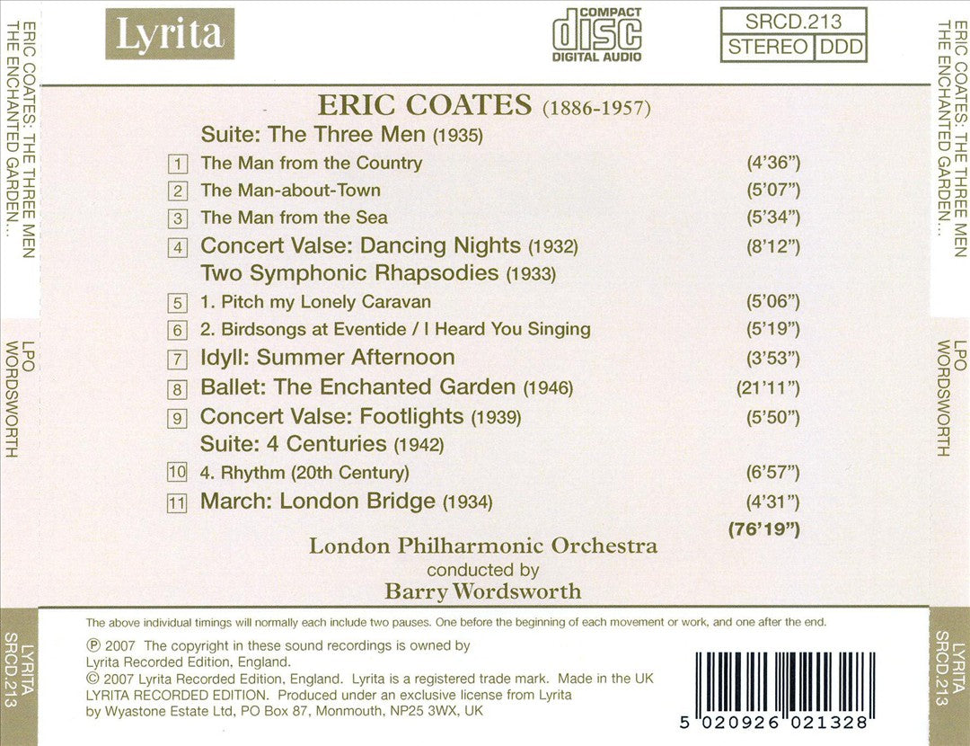 Eric Coates: The Three Men Dancing; Dancing Nights; Two Symphonic Rhapsodies; Etc. cover art
