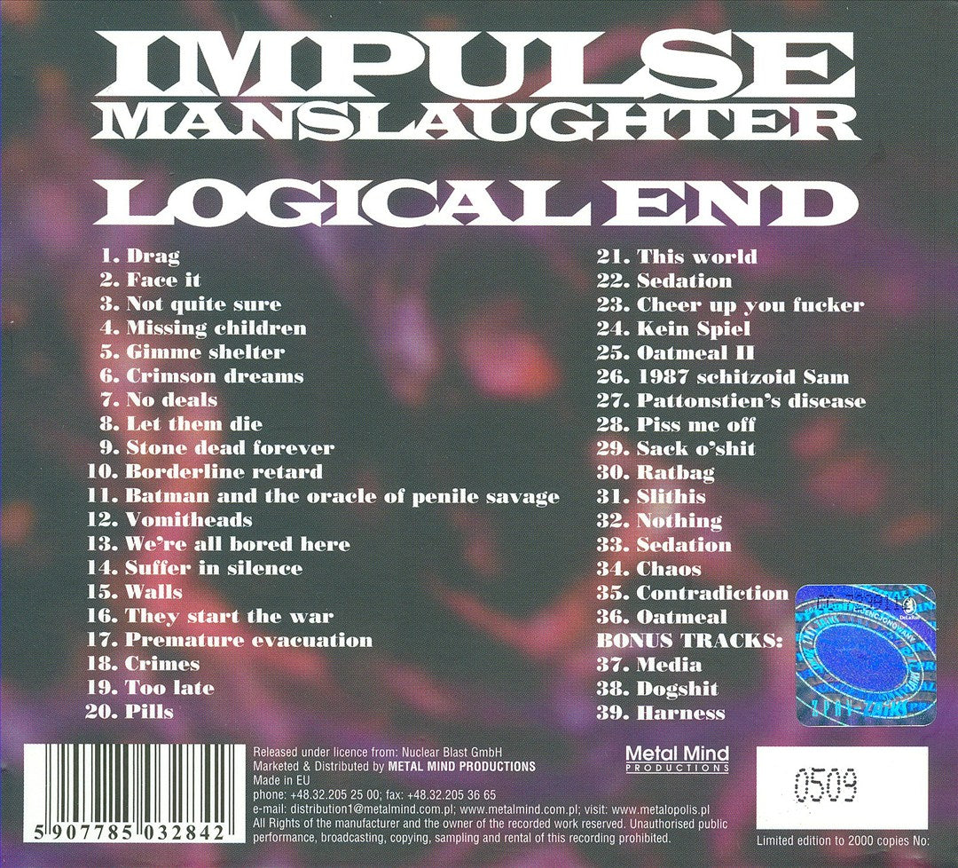 Logical End/He Who Laughs Last cover art