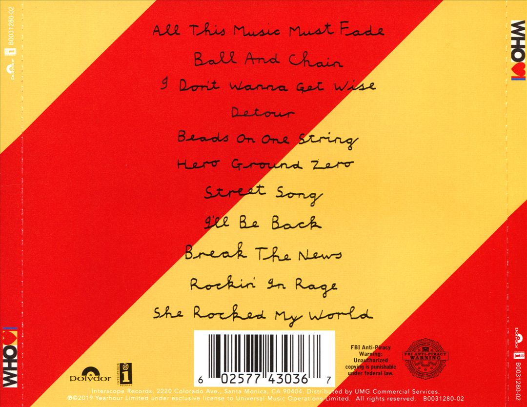 WHO cover art