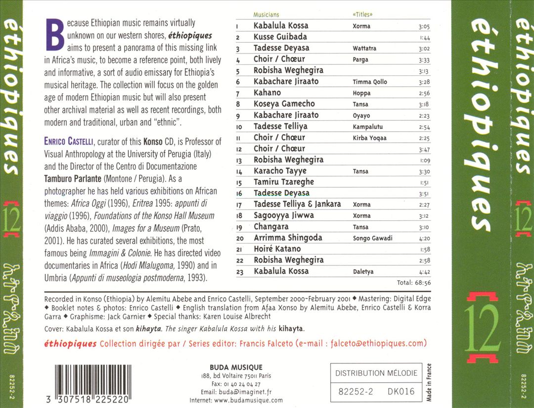 Ethiopiques, Vol. 12: Konso Music and Songs cover art