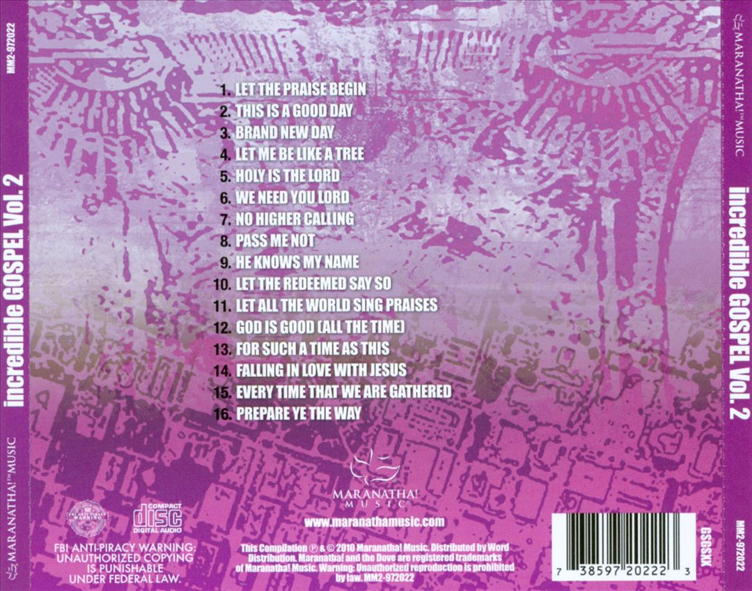 Incredible Gospel Vol. 2 cover art
