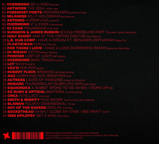 Fabric Presents Overmono cover art