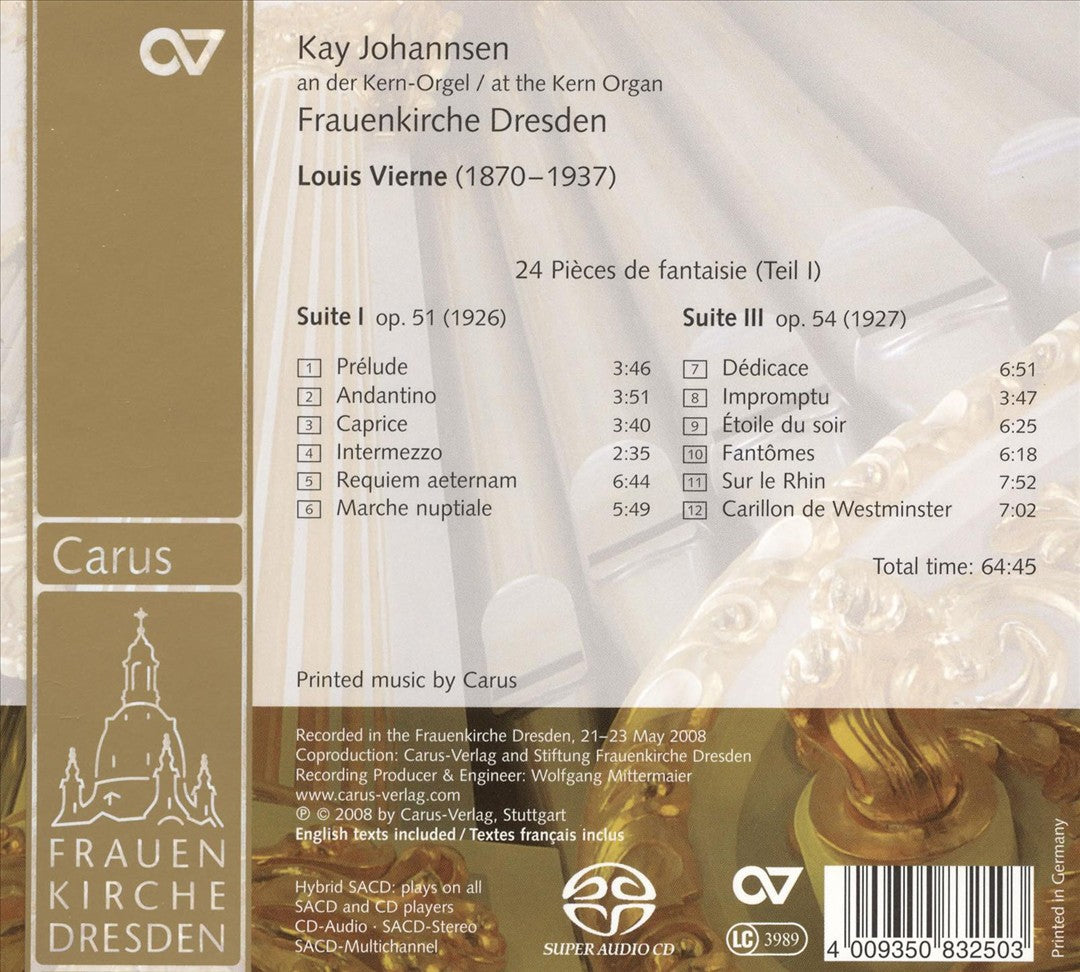 Louis Verne: Pièces de Fantasie, Op. 51 & 54 cover art