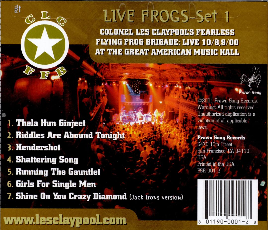Live Frogs: Set 1 cover art