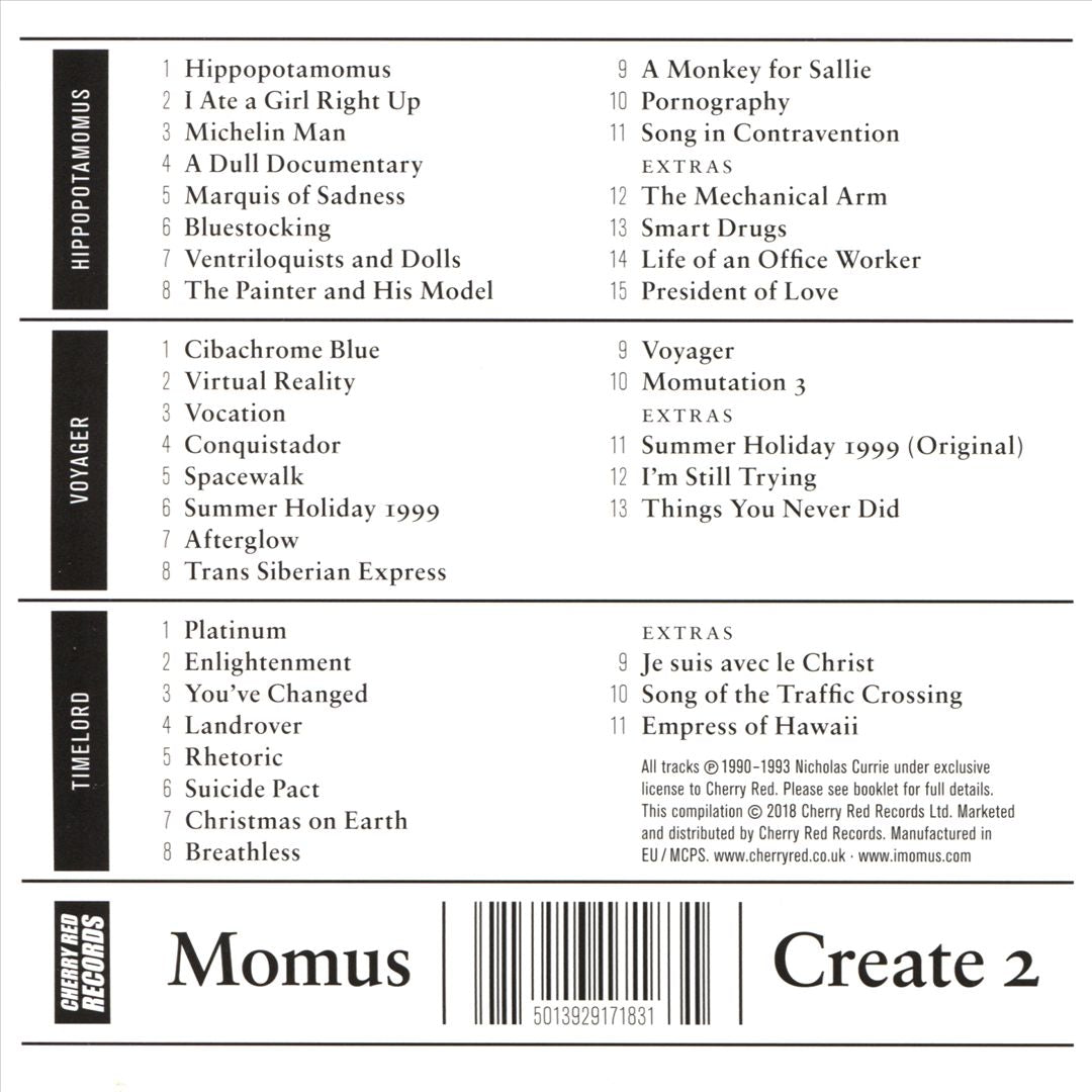 Create 2: Recreate [Hippopotamomus/Voyager/Timelord – Remastered & Expanded] cover art