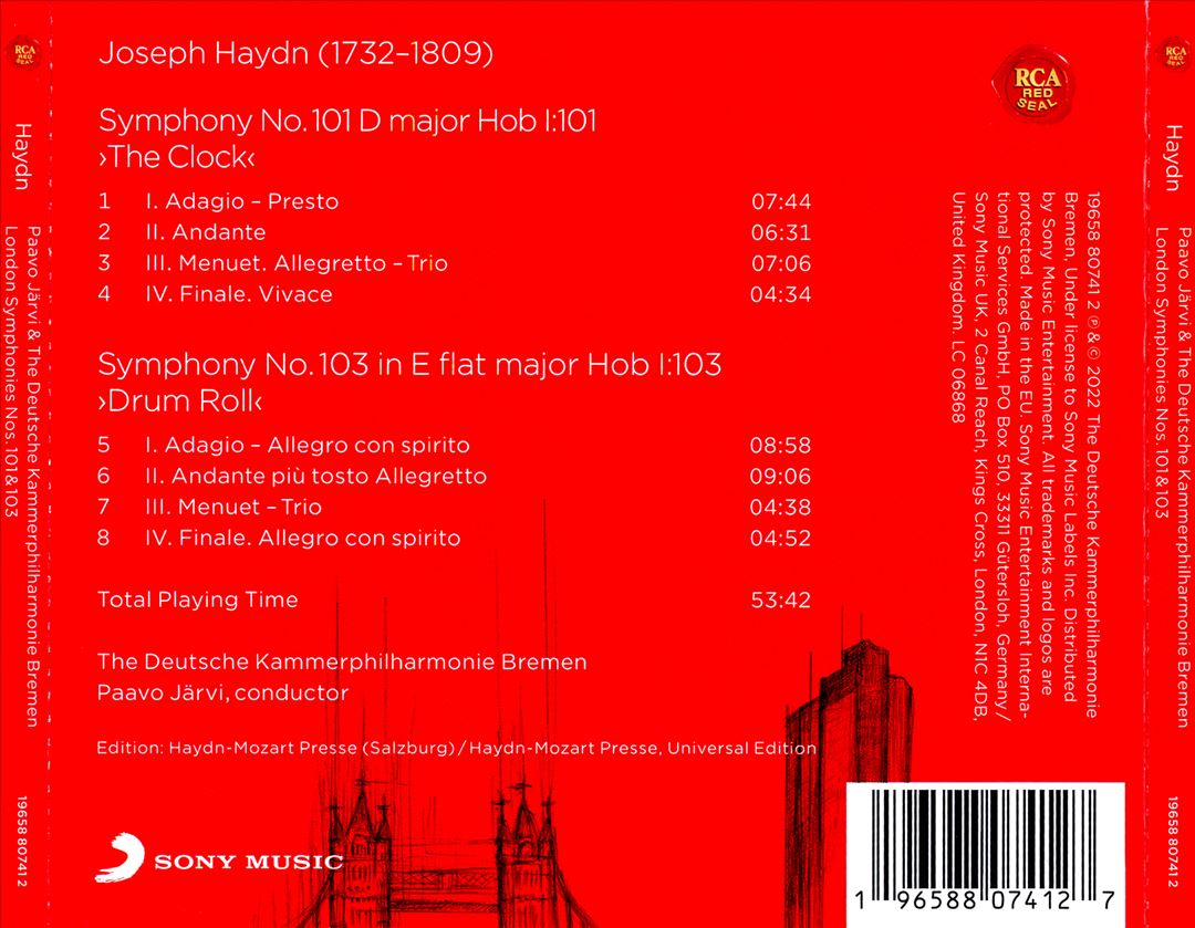 Haydn: London Symphonies No. 101 & 103 cover art