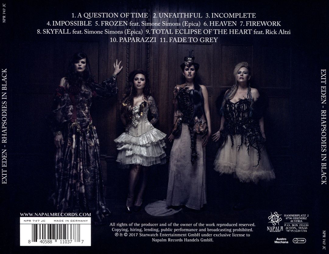 Rhapsodies in Black cover art