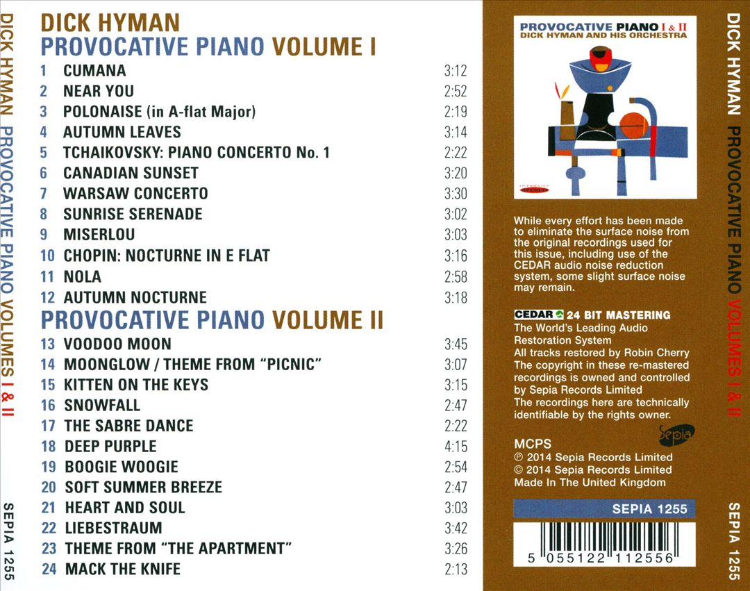 Provocative Piano, Vols. I & II cover art