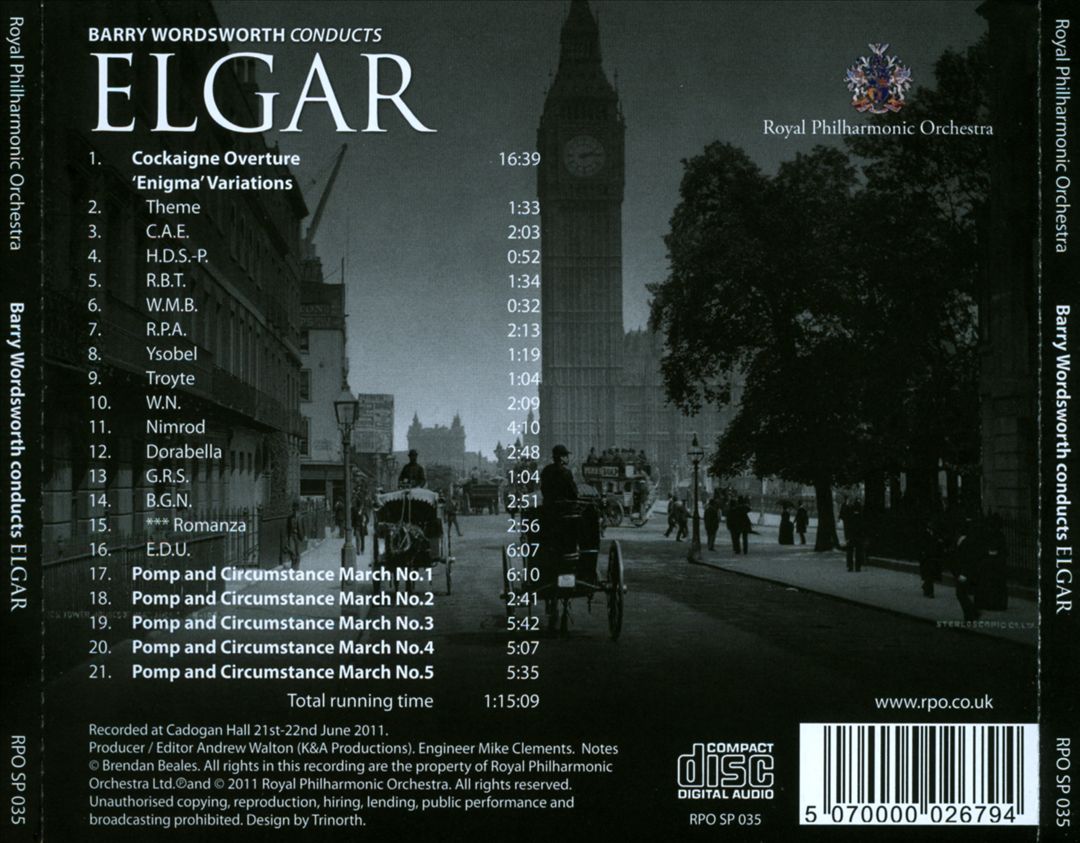 Barry Wordsworth conducts Elgar cover art