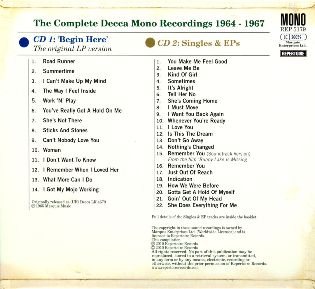 Begin Here: The Complete Decca Mono Recordings 1964-1967 cover art