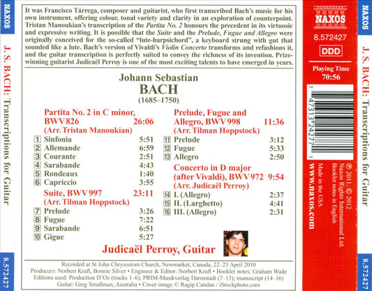 Bach: Transcriptions for Guitar cover art