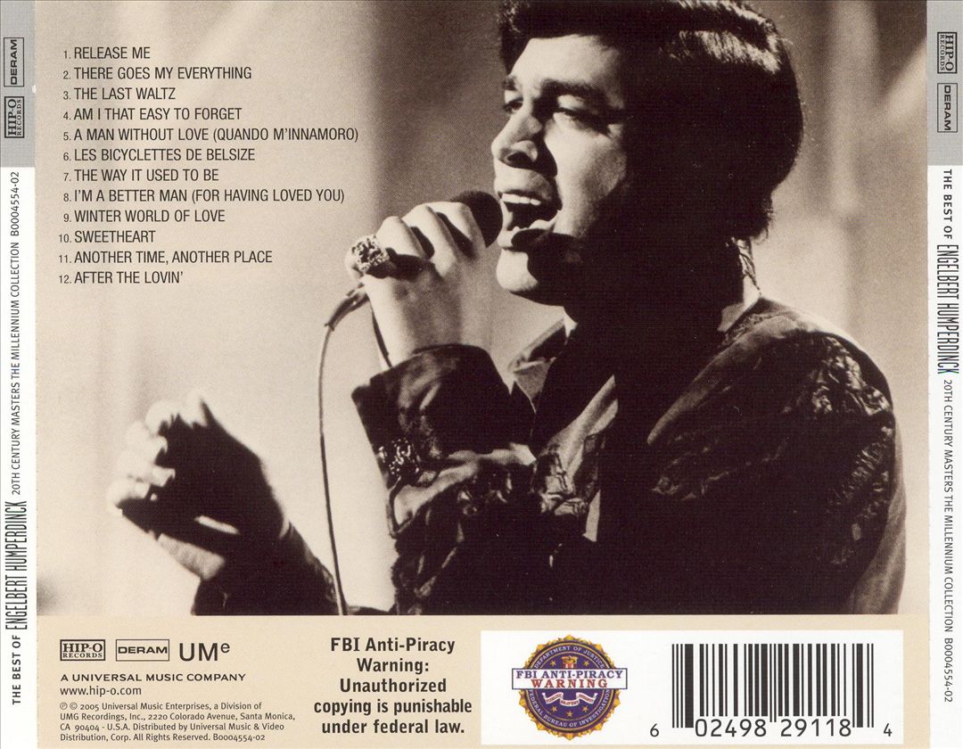 20th Century Masters: The Millennium Collection: The Best of Engelbert Humperdinck cover art