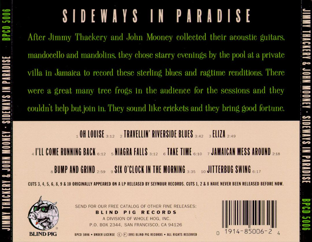 Sideways in Paradise cover art