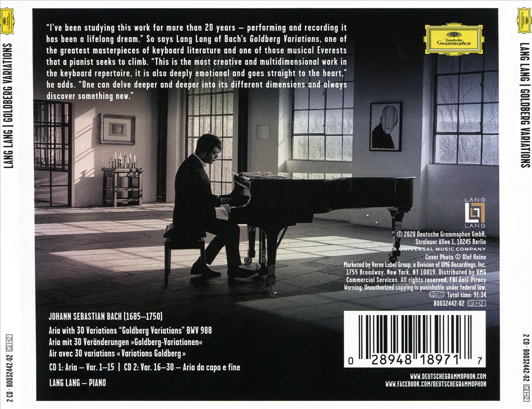 Bach: Goldberg Variations cover art