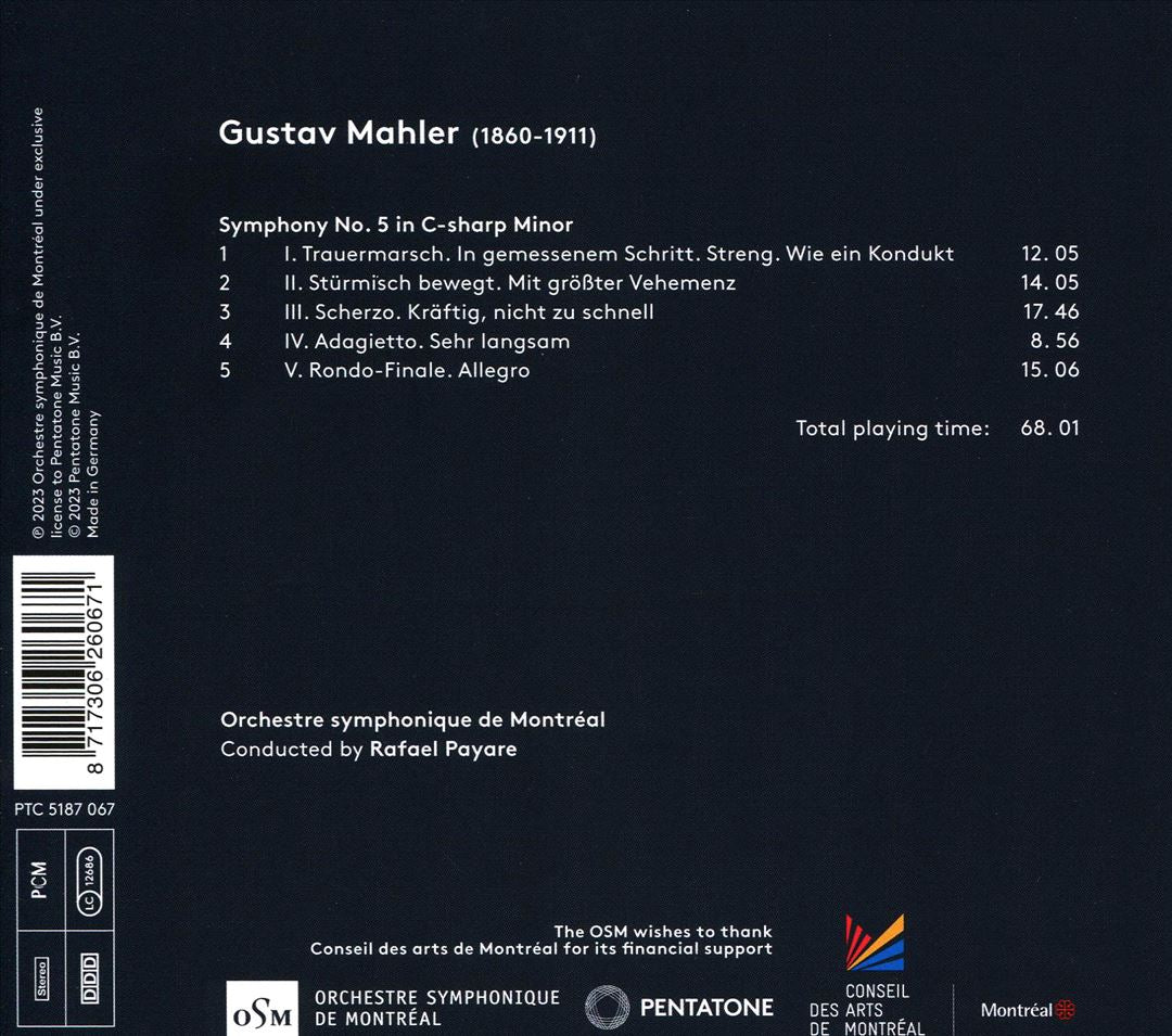 Mahler: Symphony No. 5 cover art