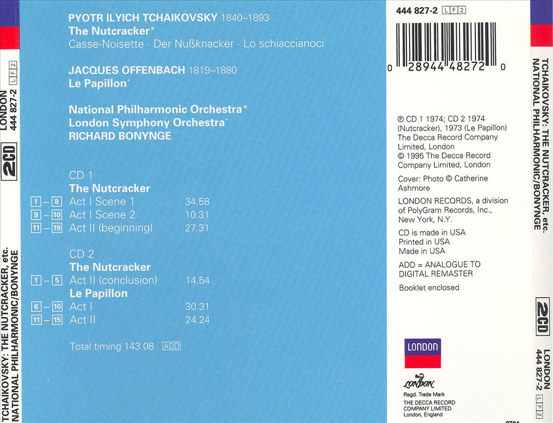 Tchaikovsky: The Nutcracker; Offenbach: Le Papillon cover art