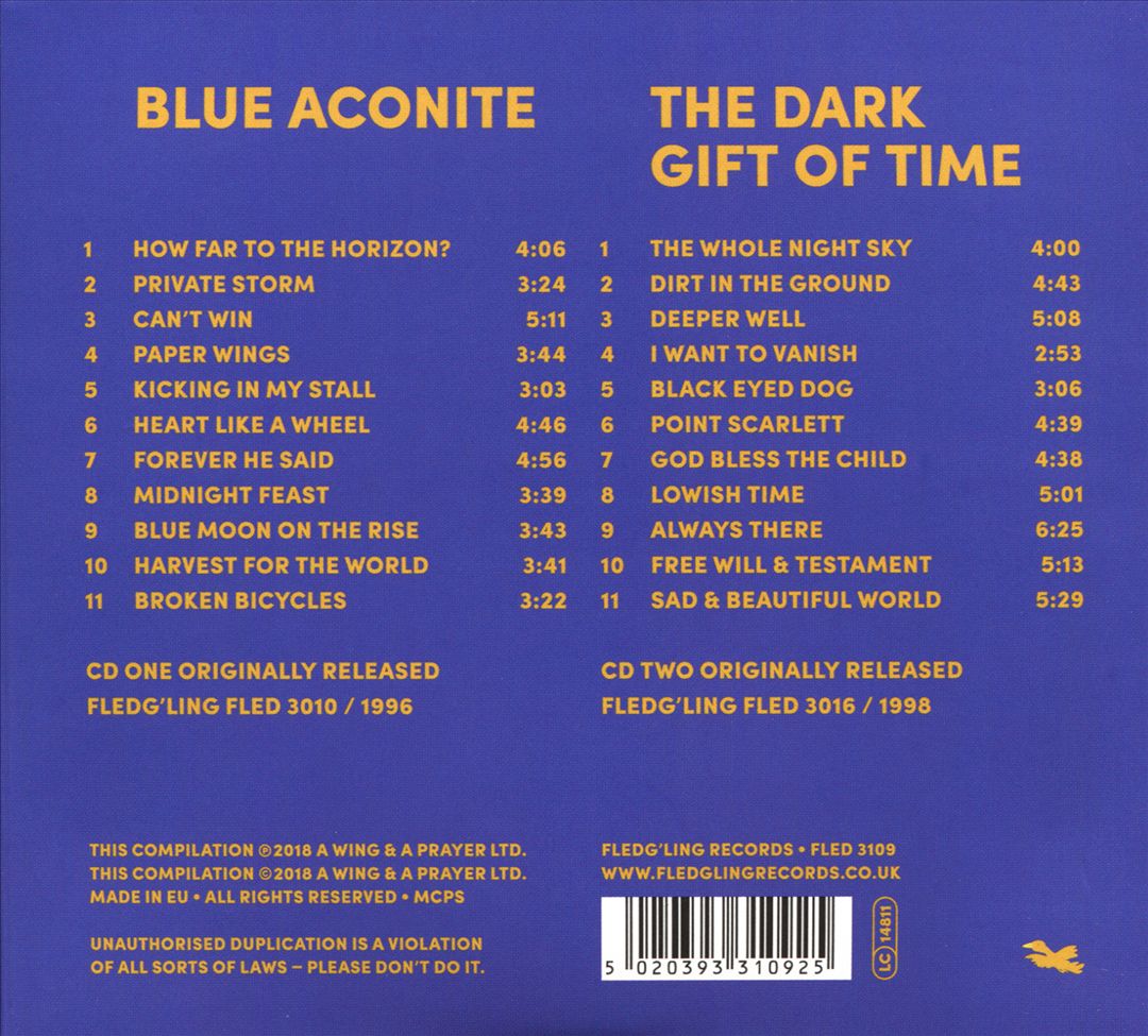 Blue Aconite/The Dark Gift of Time cover art