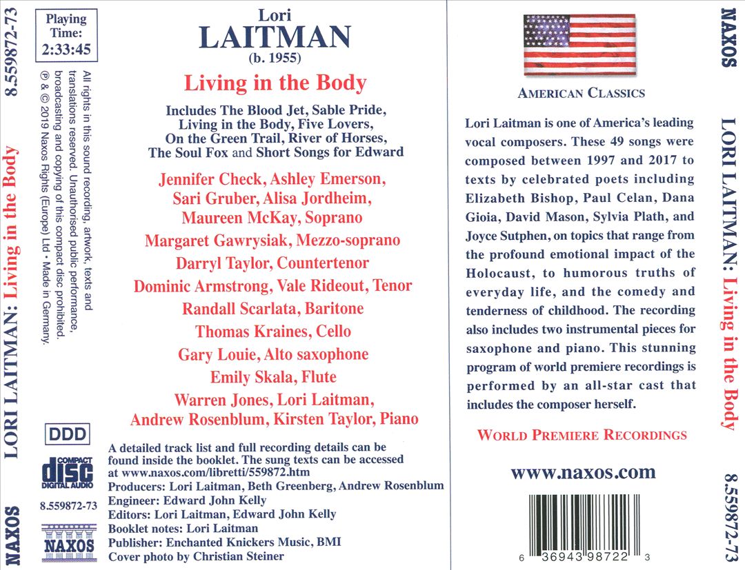 Living in the Body: Songs of Lori Laitman cover art