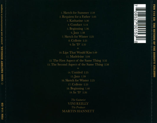 Return of the Durutti Column cover art