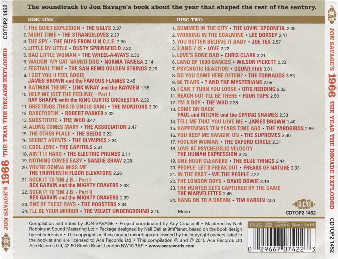 Jon Savage Presents 1966: The Year the Decade Exploded cover art