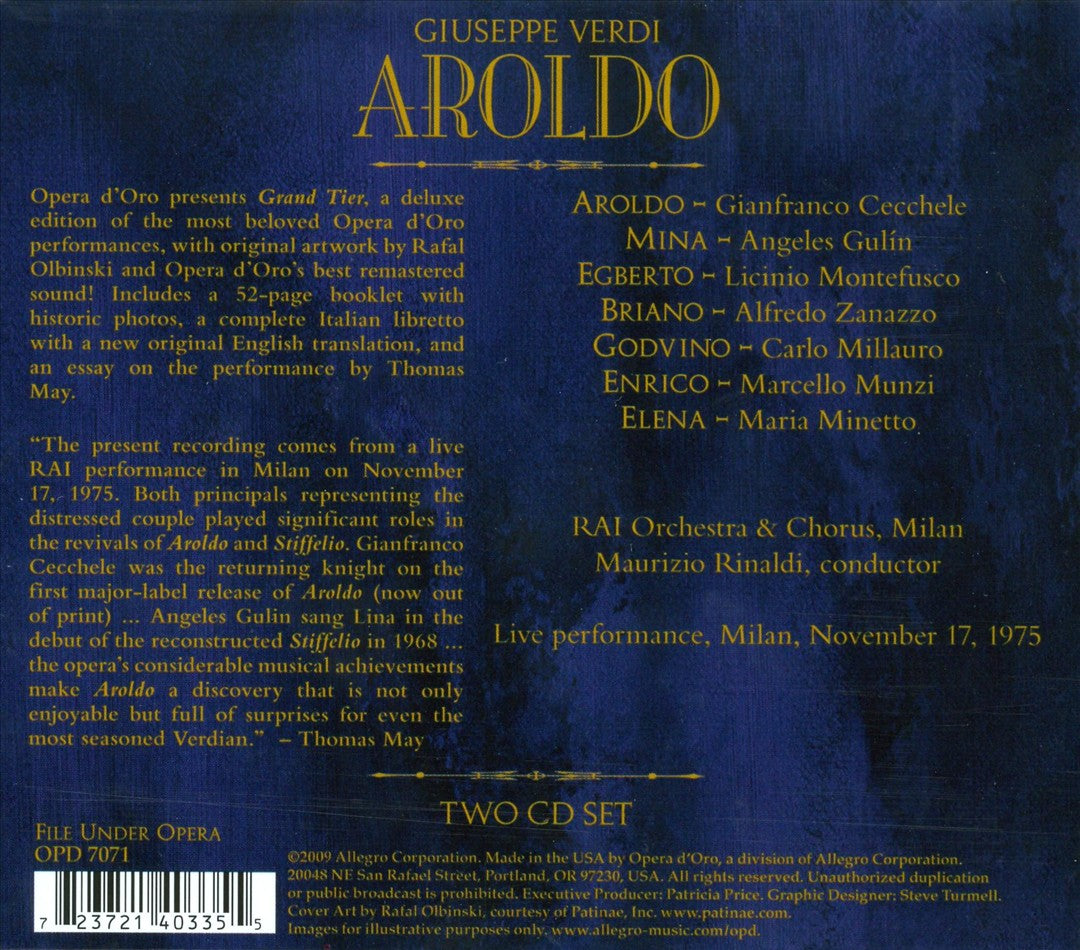 Giuseppe Verdi: Aroldo cover art