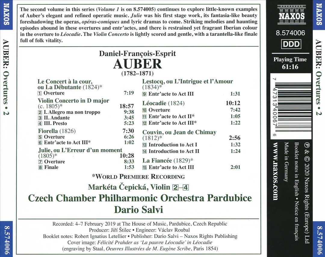 Auber: Overtures, Vol. 2 cover art