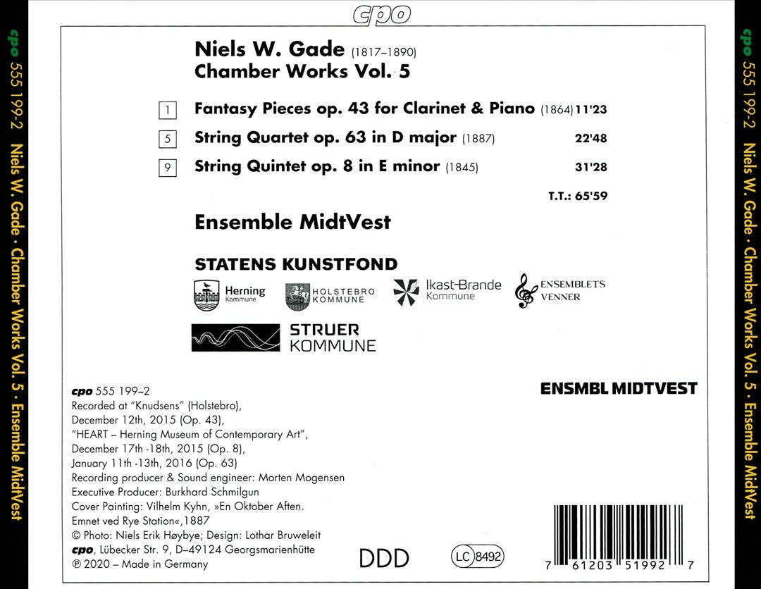 Niels W. Gade: Chamber Works, Vol. 5 cover art