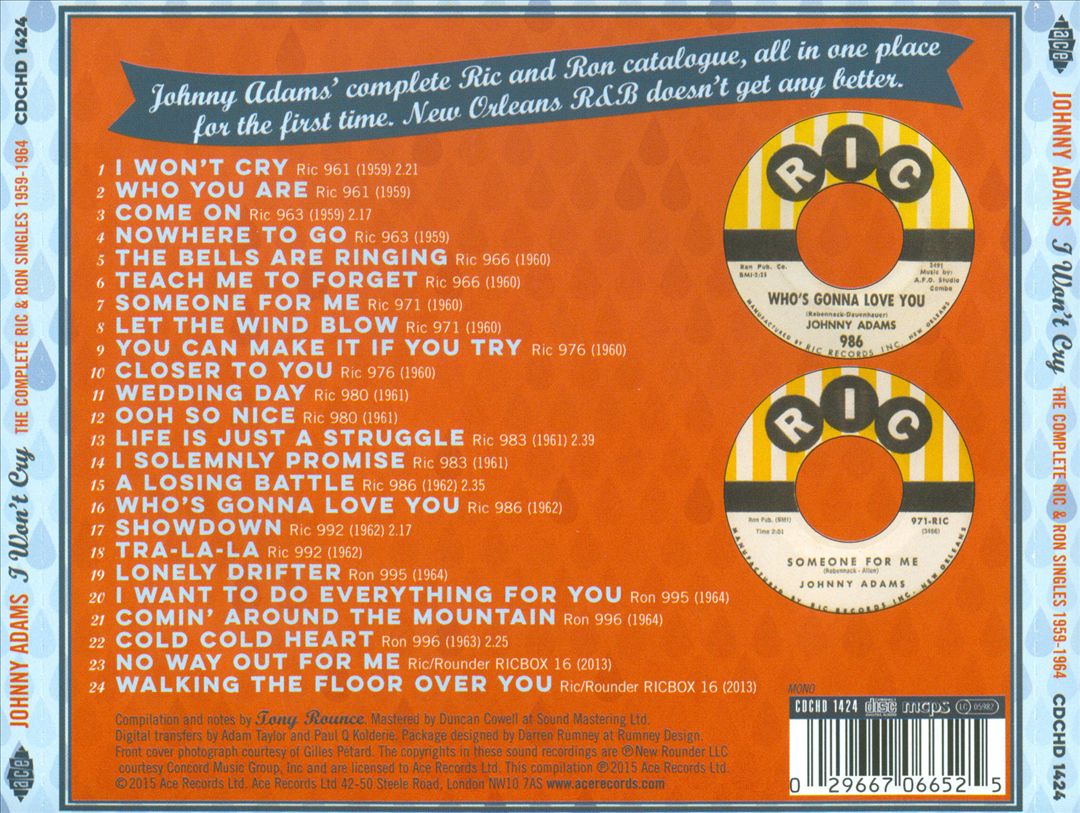 I Won't Cry: The Complete Ric & Ron Singles 1959-1964 cover art
