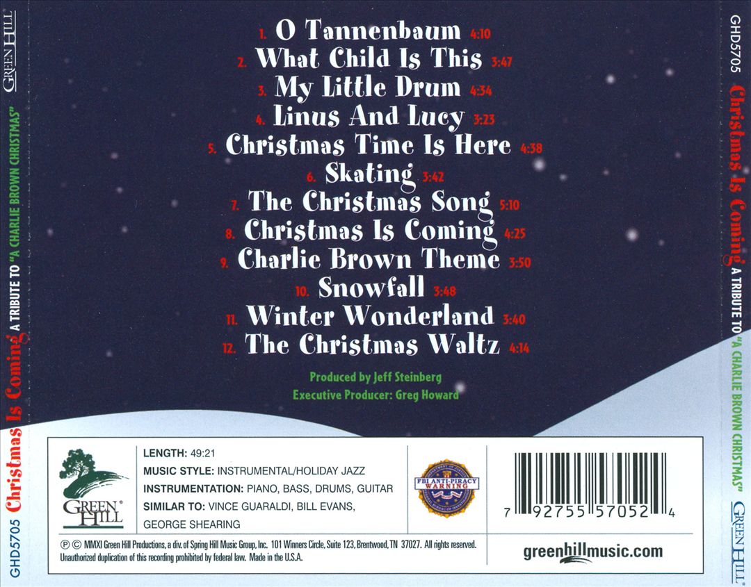 Christmas Is Coming: A Tribute to "A Charlie Brown Christmas" cover art