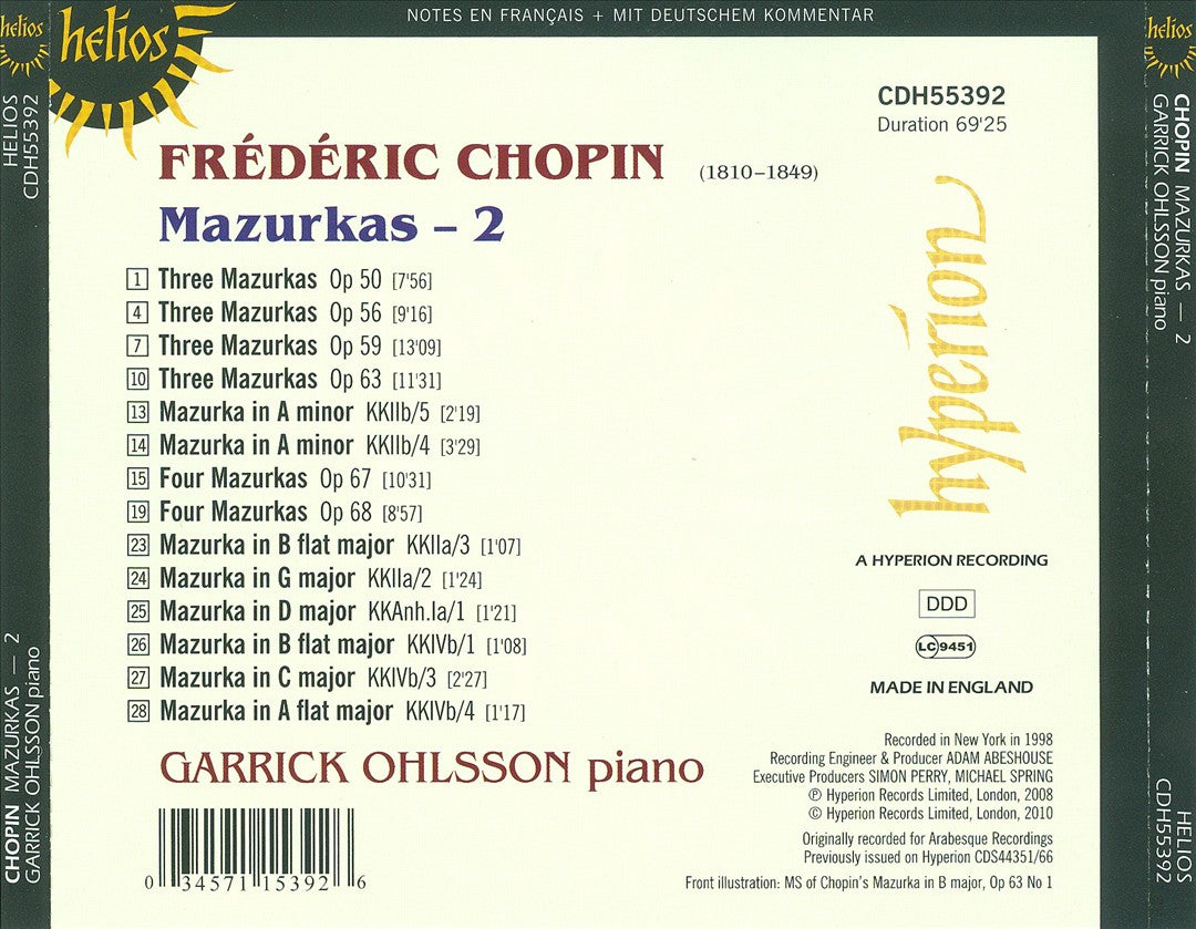Chopin: The Complete Mazurkas, Vol. 2 cover art