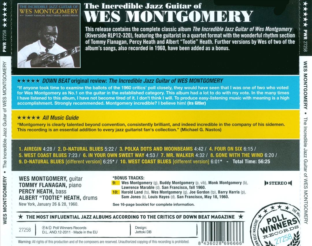Incredible Jazz Guitar of Wes Montgomery cover art