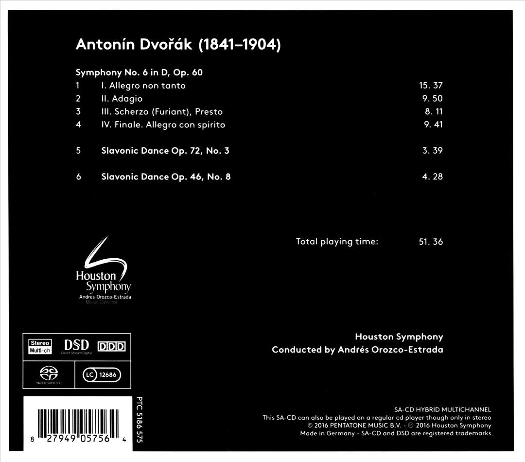 Dvořák: Symphony No. 6; 2 Slavonic Dances cover art