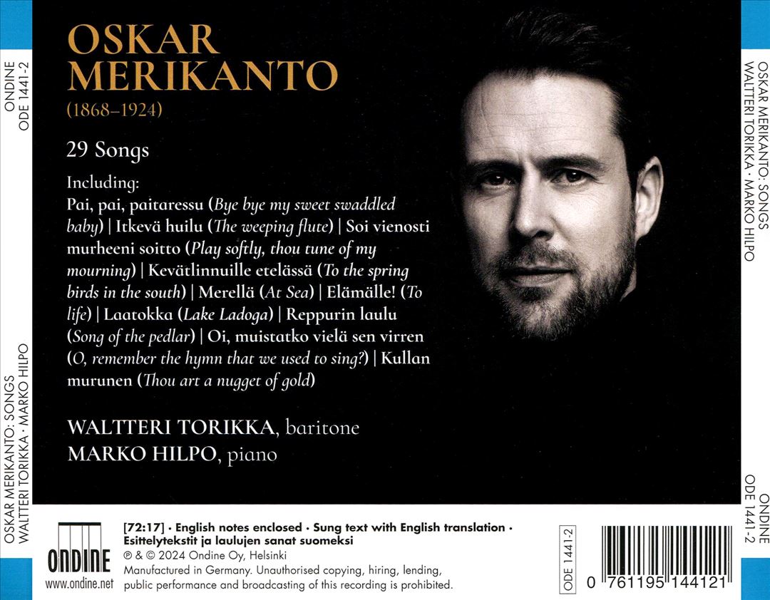 Songs by Oskar Merikanto cover art