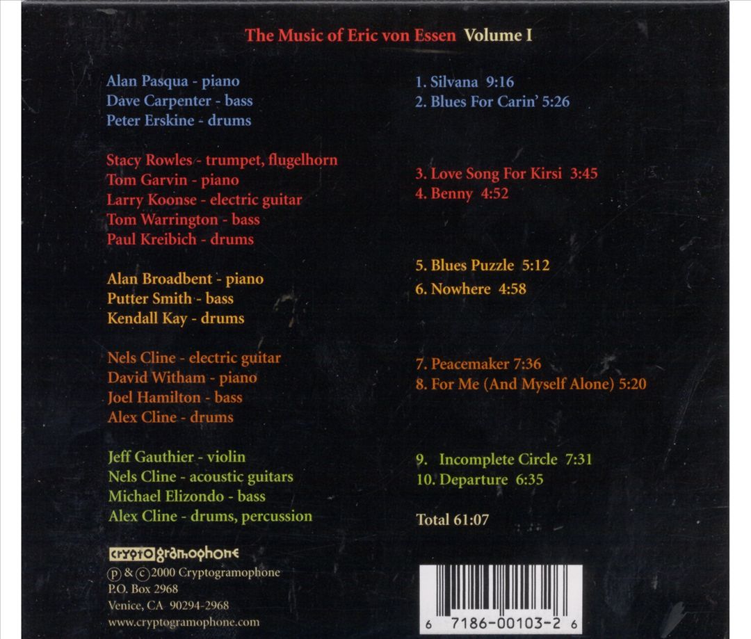 Music of Eric Von Essen, Vol. 1 cover art