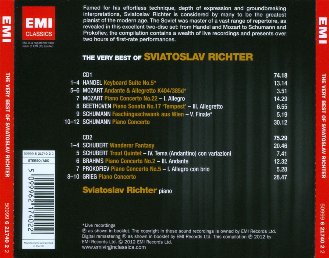 Very Best of Sviatoslav Richter cover art
