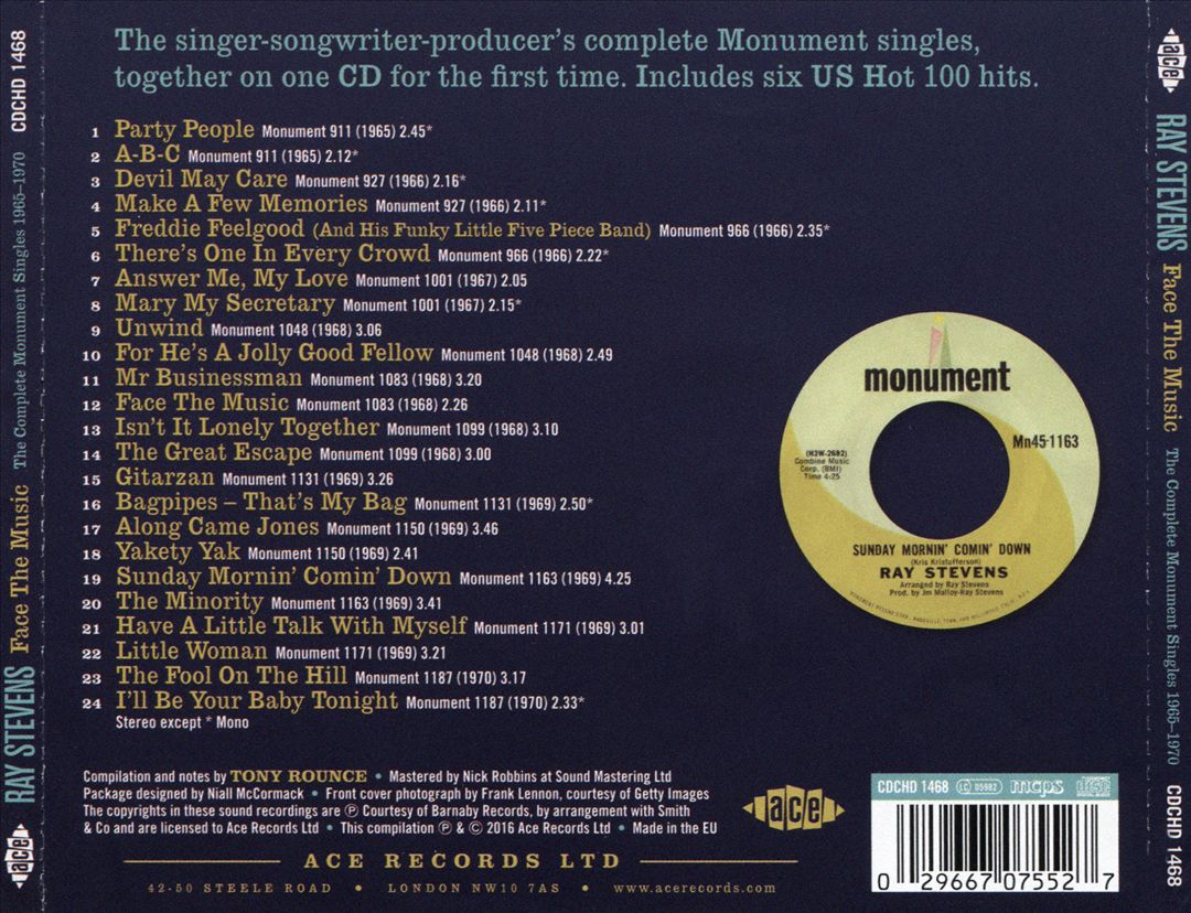 Face the Music: The Complete Monument Singles 1965-1970 cover art