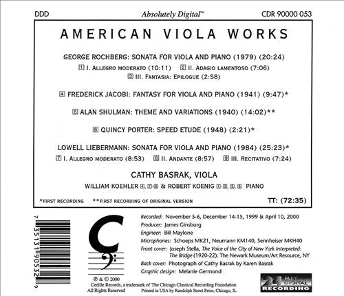 American Viola Works cover art