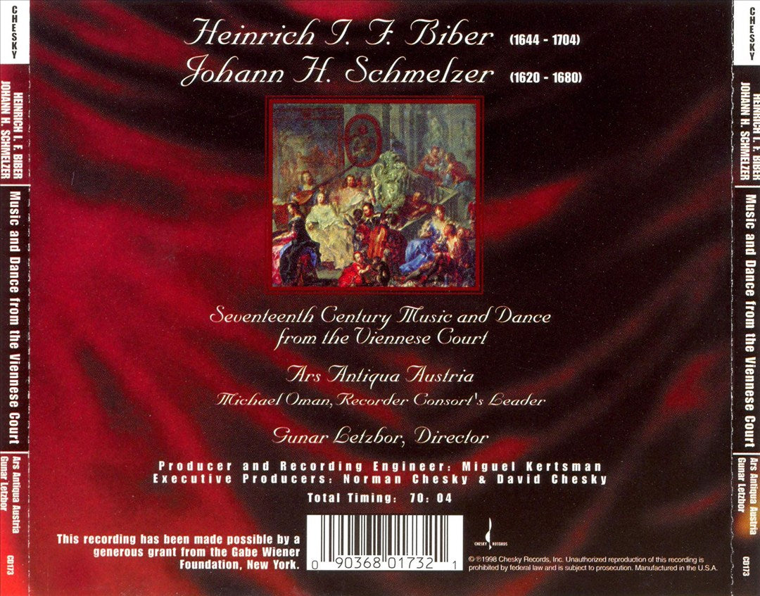 Heinrich I. F. Biber; Johann H. Schmelzer: 17th Century Music & Dance from the Viennese Court cover art