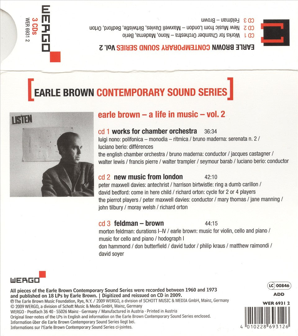 Earle Brown Contemporary Sound Series, Vol. 2 cover art