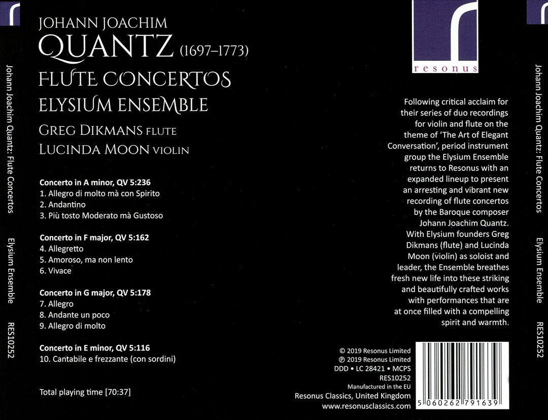 Johann Joachim Quantz: Flute Concertos cover art