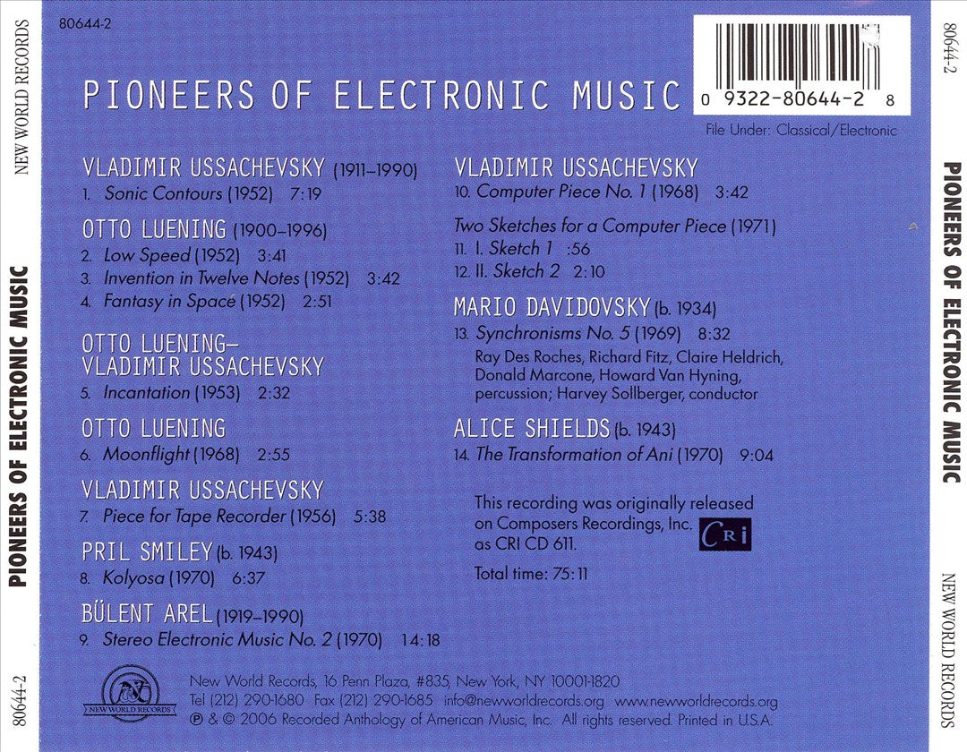 Pioneers of Electronic Music cover art