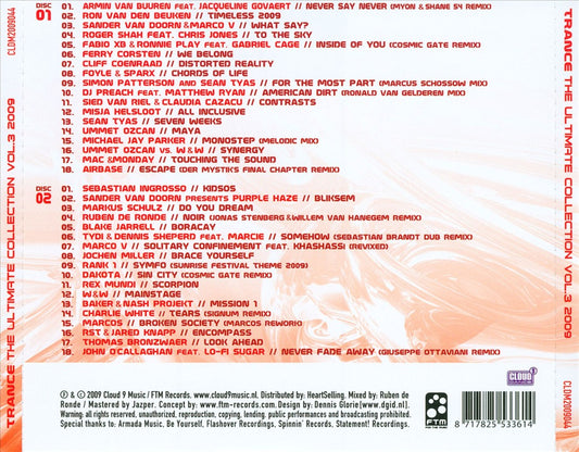 Trance: The Ultimate Collection 2009, Vol. 3 cover art