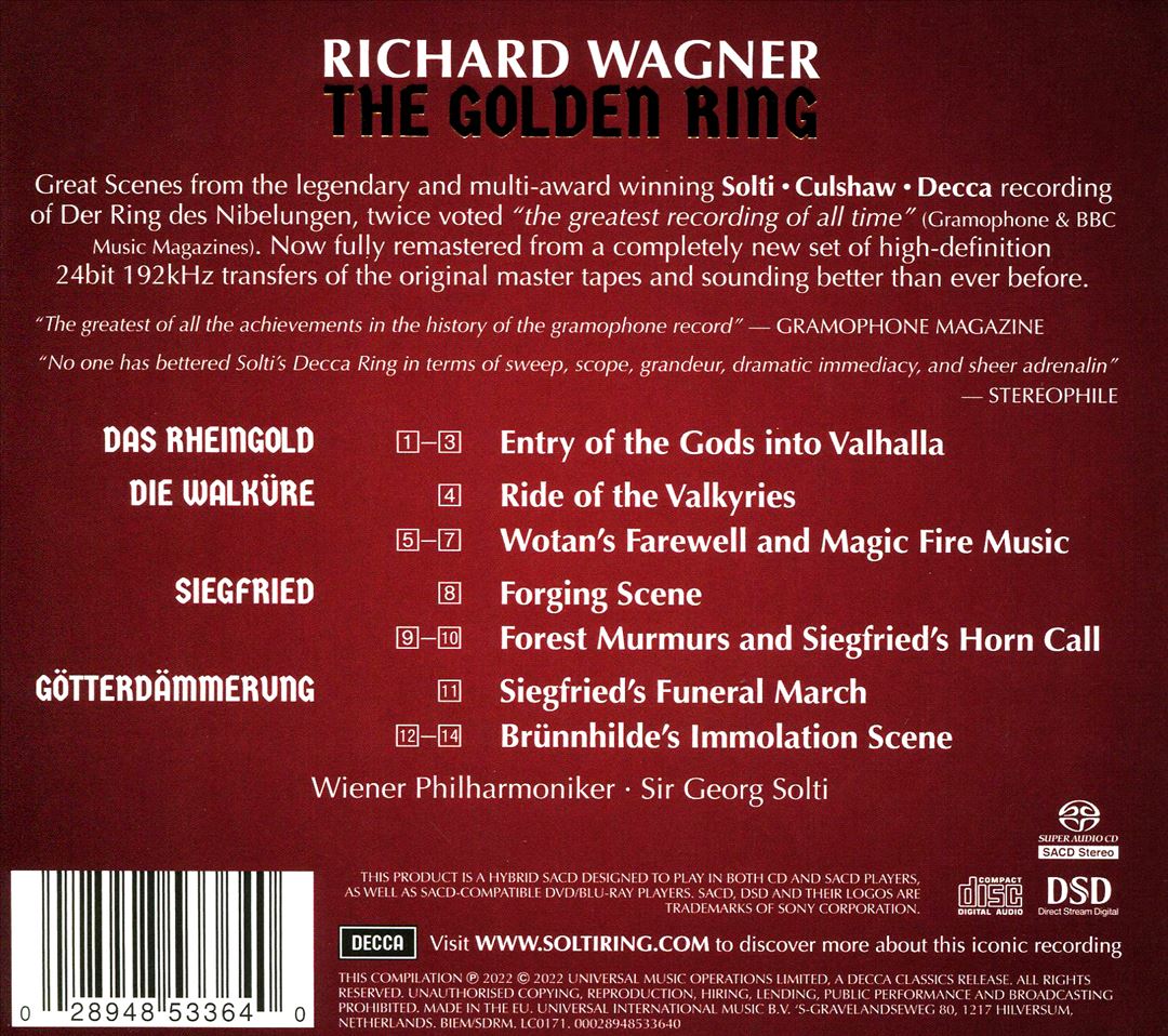 Wagner: The Golden Ring – Great Scenes from Der Ring des Nibelungen cover art