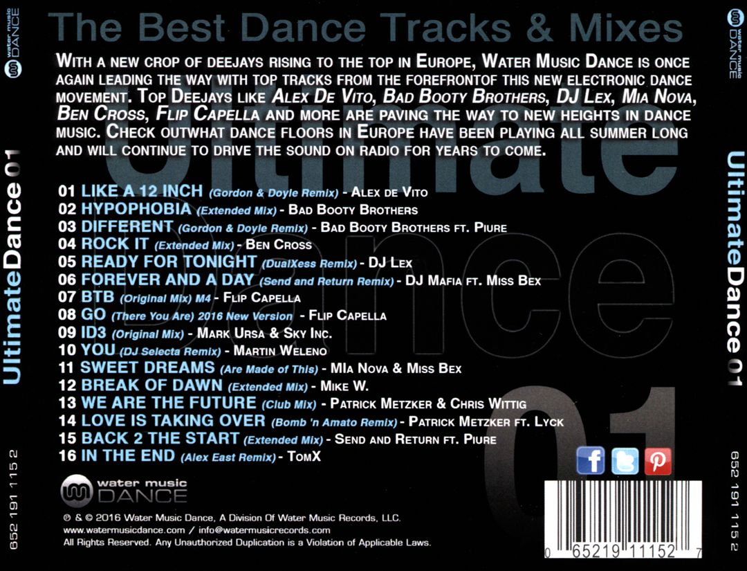 Ultimate Dance, Vol. 1: The Best Dance Tracks and Mixes cover art