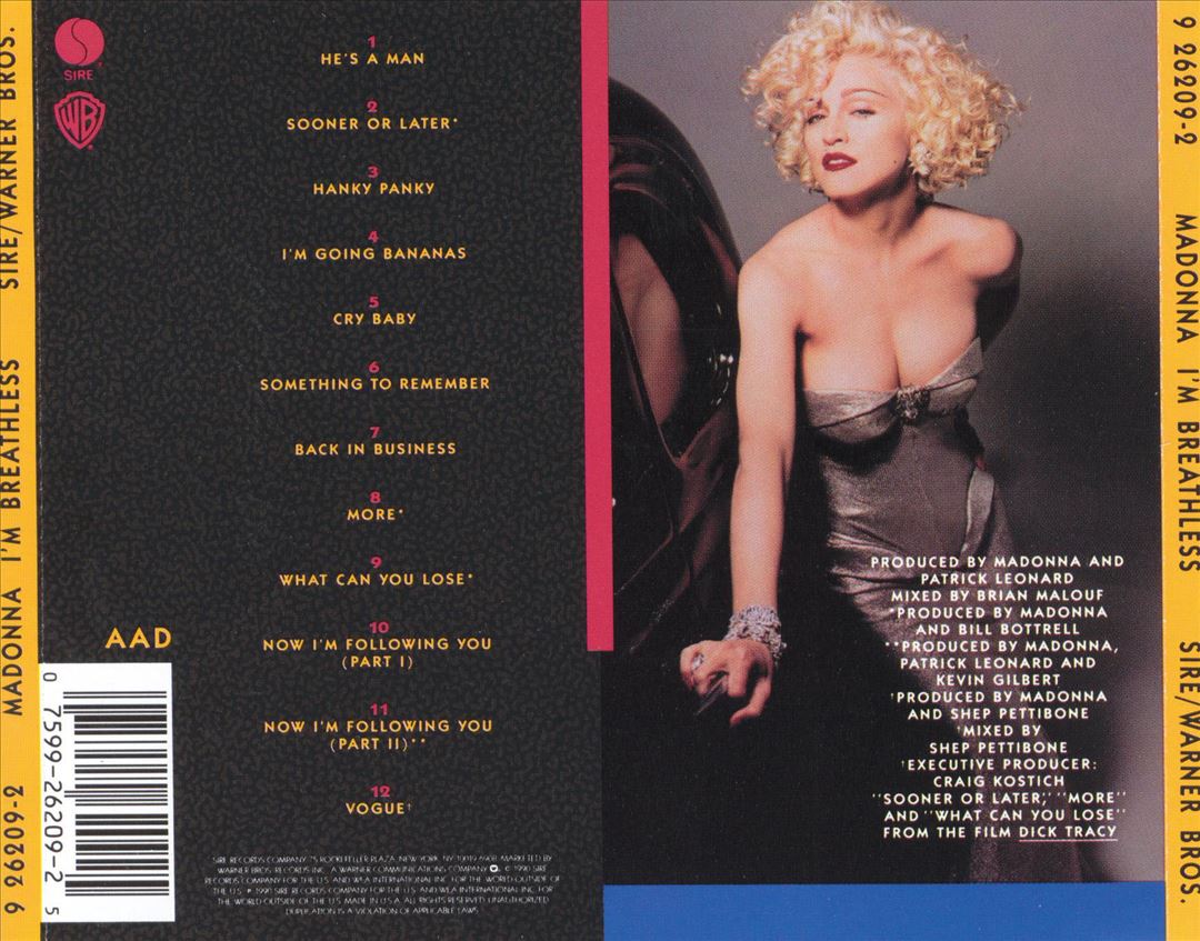 I'm Breathless [Music from and Inspired by the Film Dick Tracy] cover art