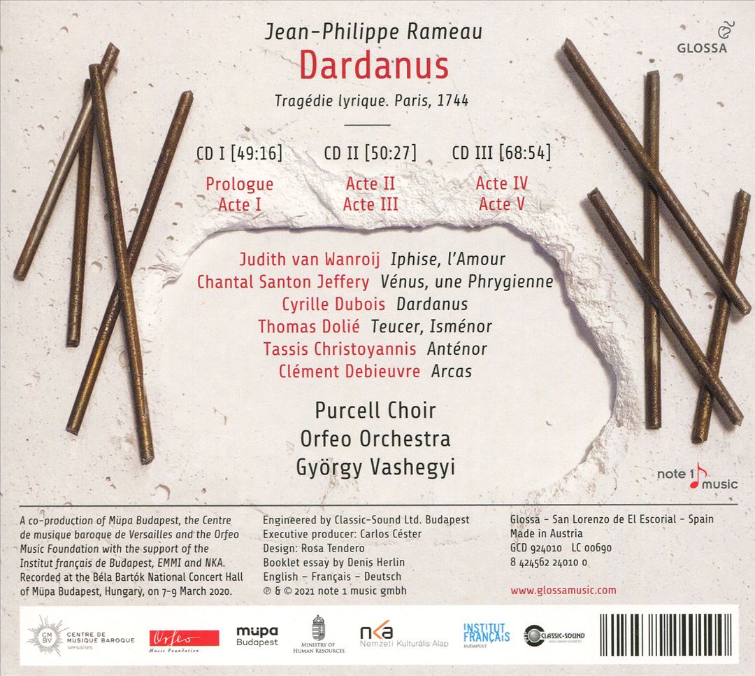 Jean-Philipppe Rameau: Dardanus cover art