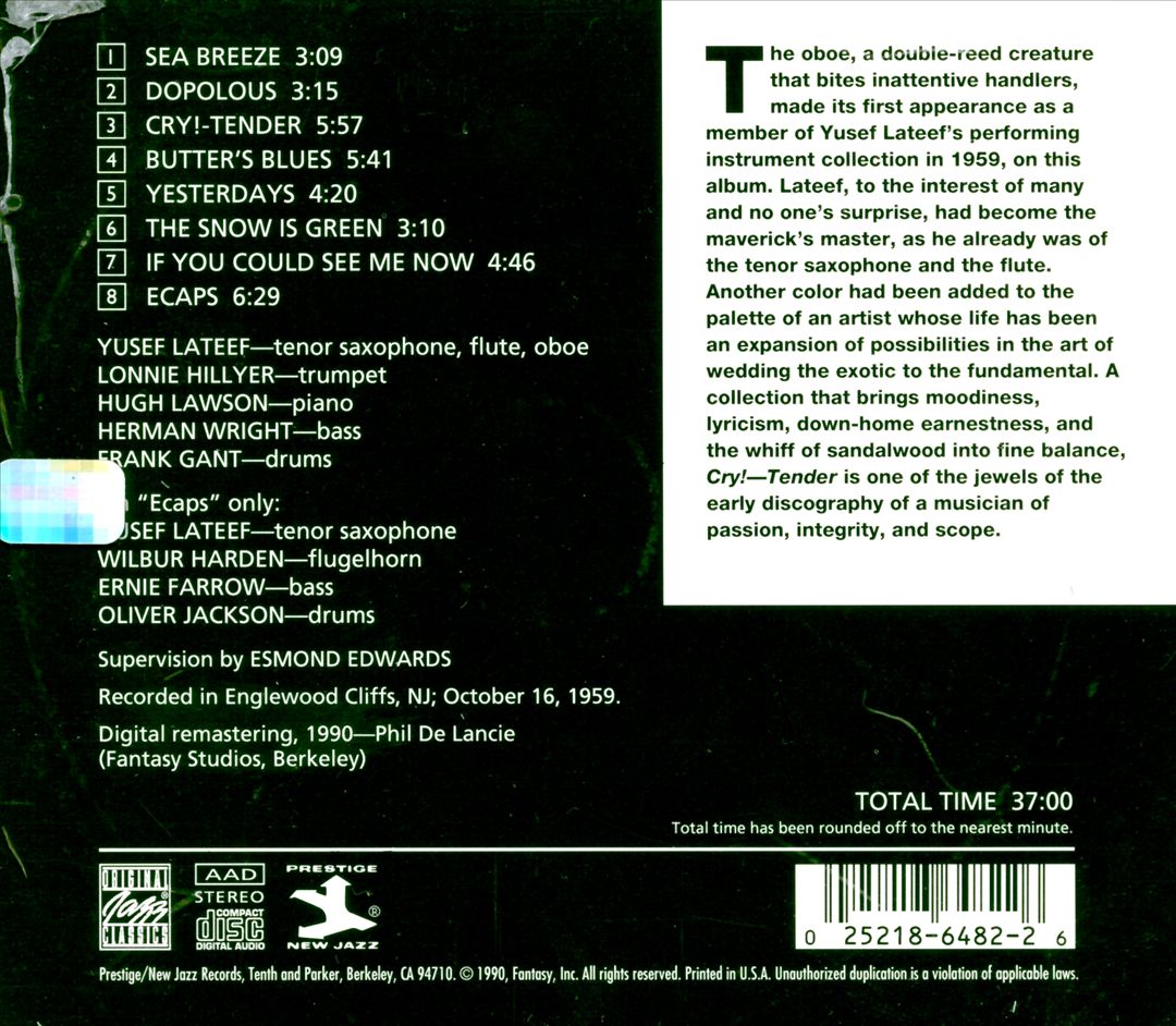 Cry!/Tender cover art