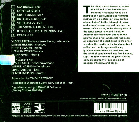 Cry!/Tender cover art